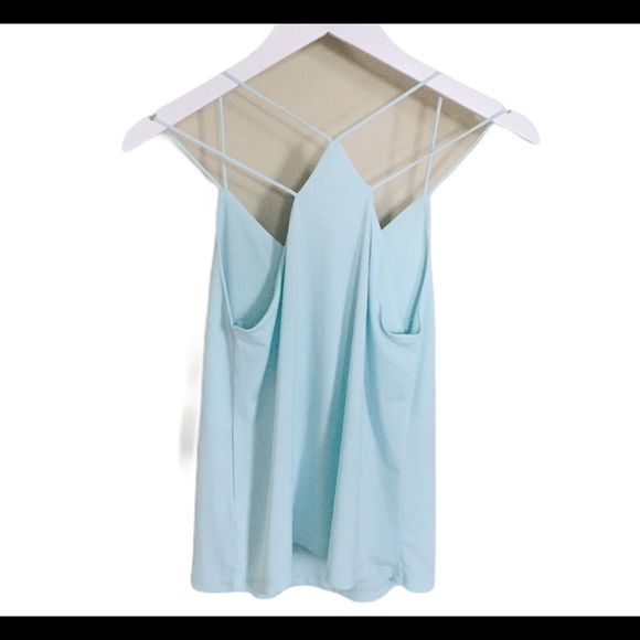 ARDENE Spaghetti Strap Tank With Caged/Criss Cross Back Zip Detail Mint Green XS - Picture 9 of 11